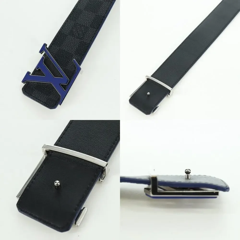 Louis Vuitton Damier Graphite Ceinture LV Printed Initials Black Belt